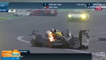 Mark Webber escapes frightening crash with minor injuries