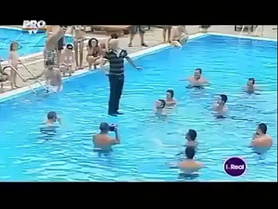 A man walking on water