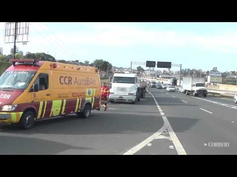 Colisão entre carro e caminhão deixa ferido em Campinas