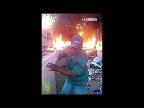 Incêndio destrói depósito de recicláveis no Flamboyant