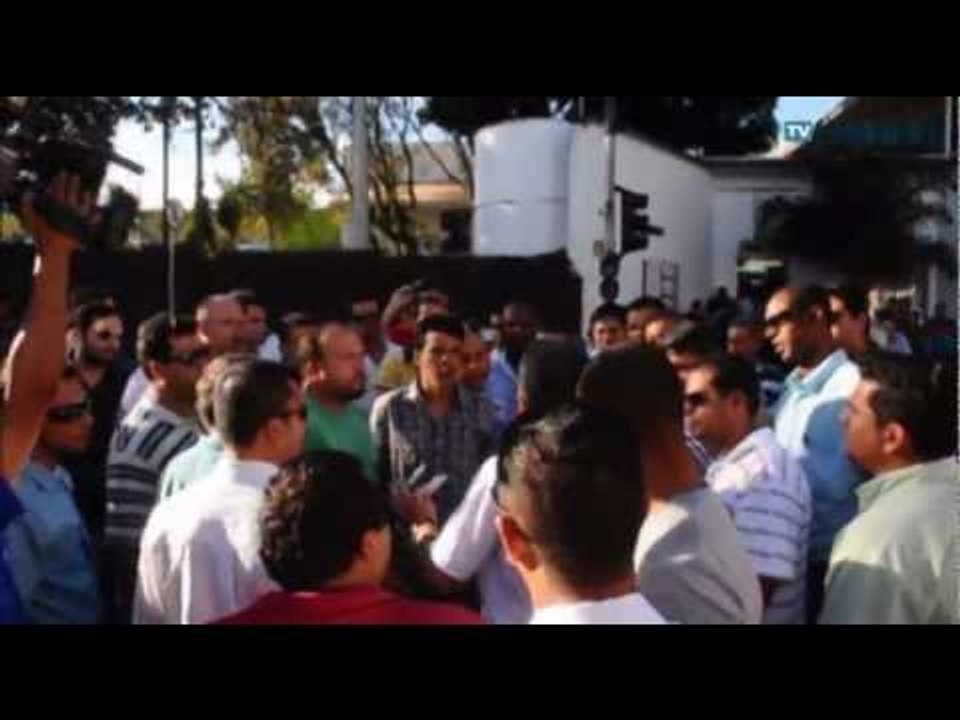 Taxistas param a Salles de Oliveira em protesto