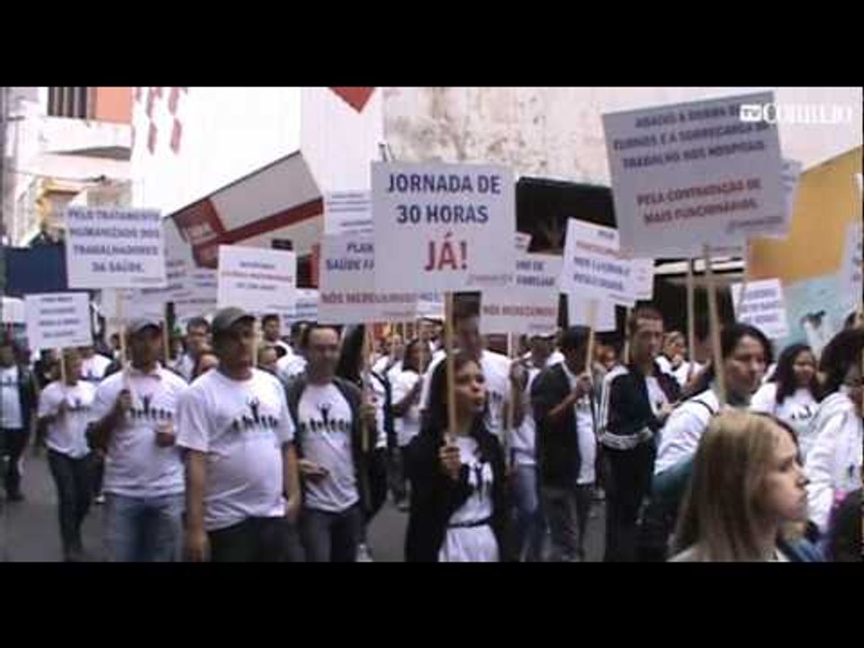 Manifestantes vão às ruas pedir melhorias na saúde
