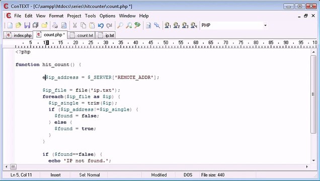 Beginner PHP Tutorial - 94 - Creating a File Based Unique Hit Counter Part 2