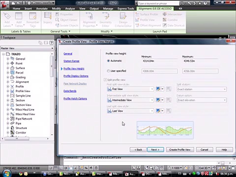 [09_20] AutoCAD Civil 3D 2010  - Alinemiento Vertical | Clase 4