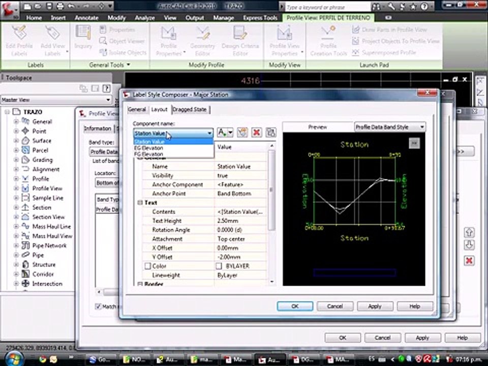 [12_20] AutoCAD Civil 3D 2010 - Alinemiento Vertical | Clase 4