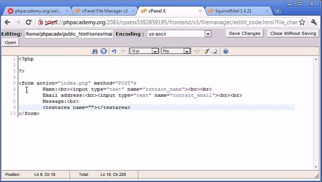 Beginner PHP Tutorial - 100 - Creating a Simple Contact Form Part 1