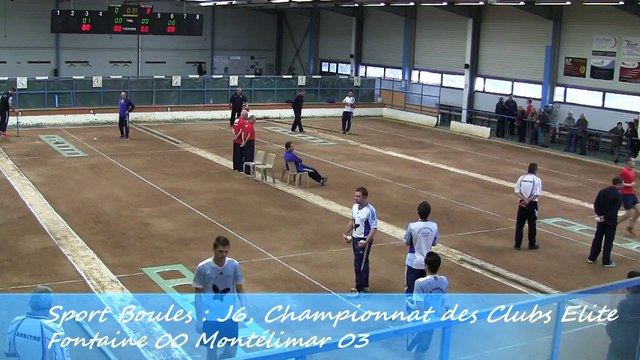 Premier tour, tir rapide en double, Fontaine contre Montélimar, Sport Boules, J6 Elite 2014 2015