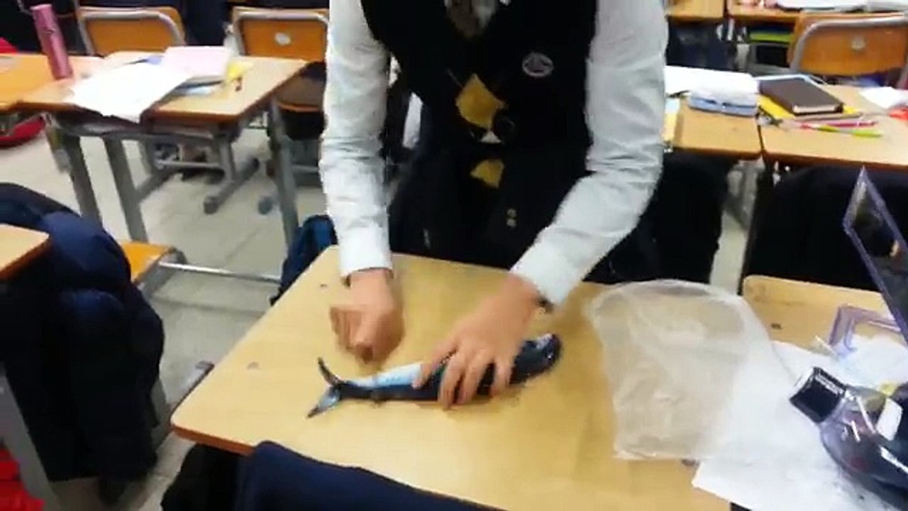 고등어손질 퍼포먼스