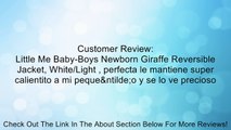 Little Me Baby-Boys Newborn Giraffe Reversible Jacket, White/Light Blue, 9 Months Review