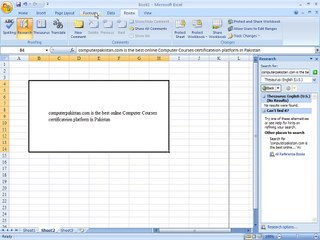 Microsoft Office Excel 2007 Tutorial in Urdu review before formula and data tabs Class 39