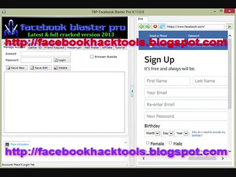 FaceBook Blaster Pro 2013 full cracked v11.0