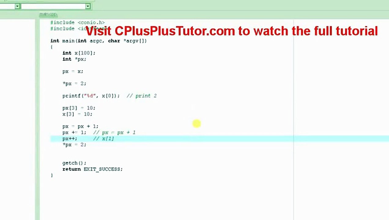 C Programming Tutorial # 36 - Pointers and Arrays - Part 3 [HD]x