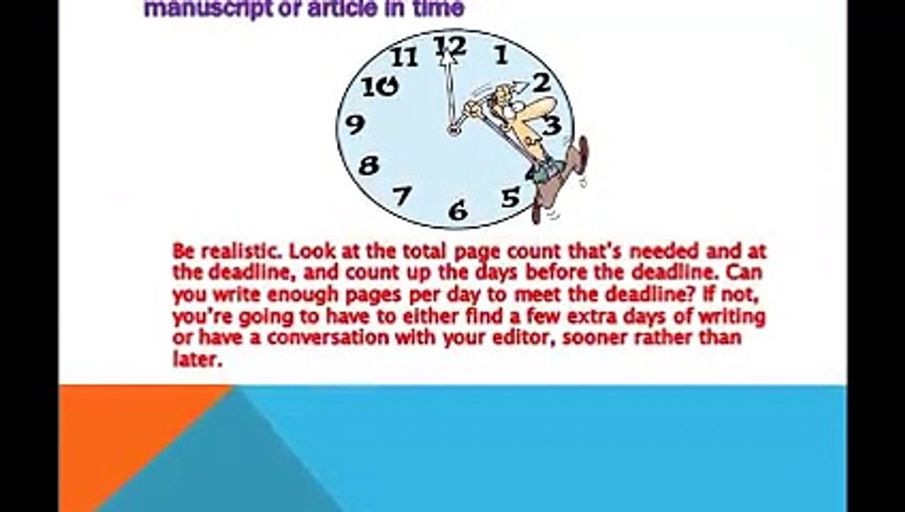 Tips for Writing on a Deadline