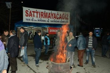 Yatağan'da özelleştirme karşıtı eylem