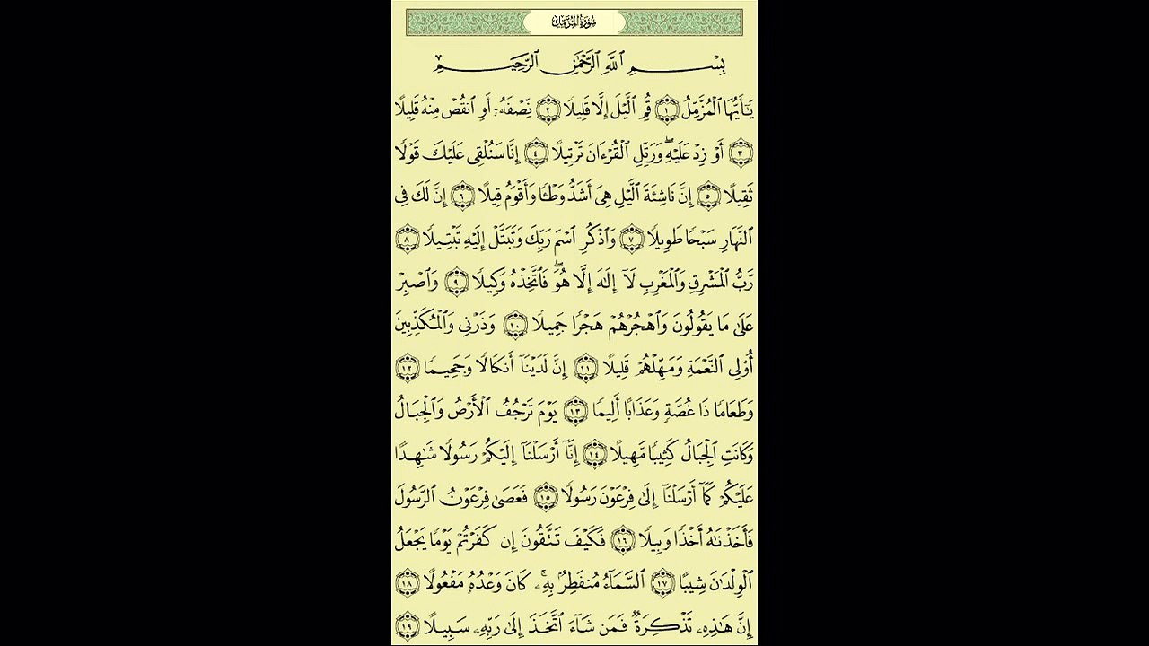 073 - عبد الباسط عبد الصمد - سورة المزمل - برواية حفص عن عاصم