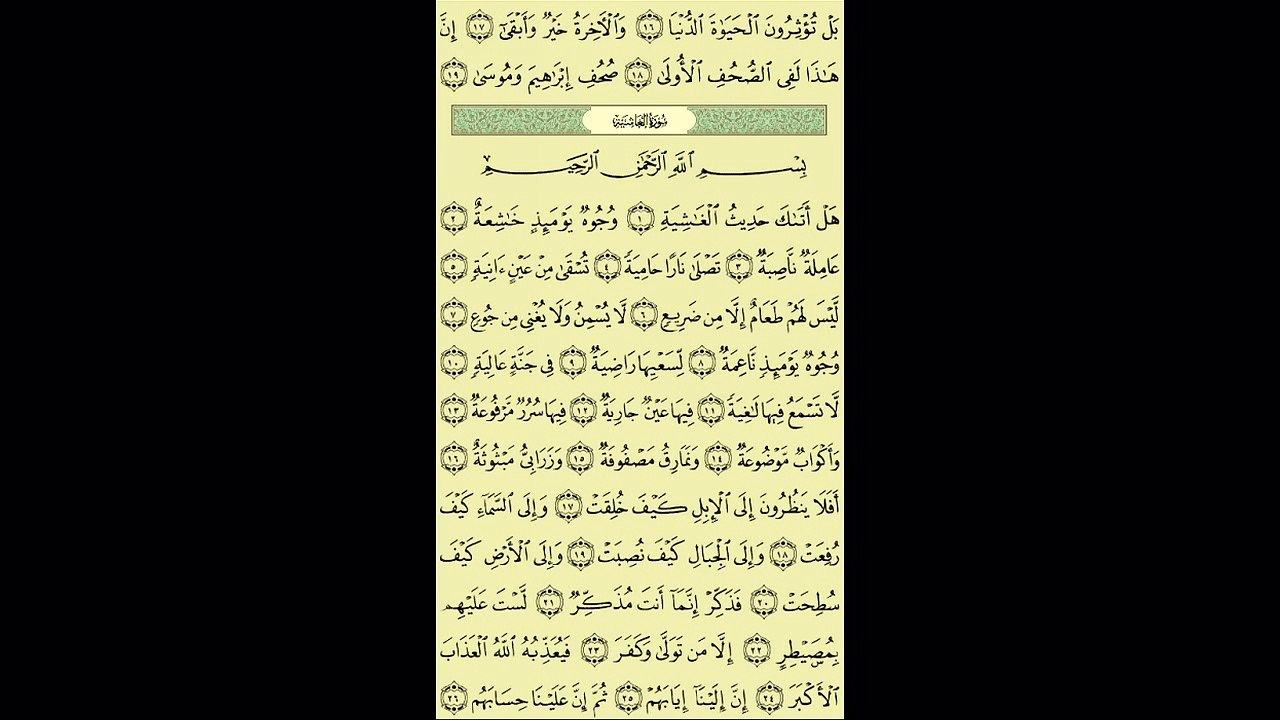 088 - عبد الباسط عبد الصمد - سورة الغاشية - برواية حفص عن عاصم