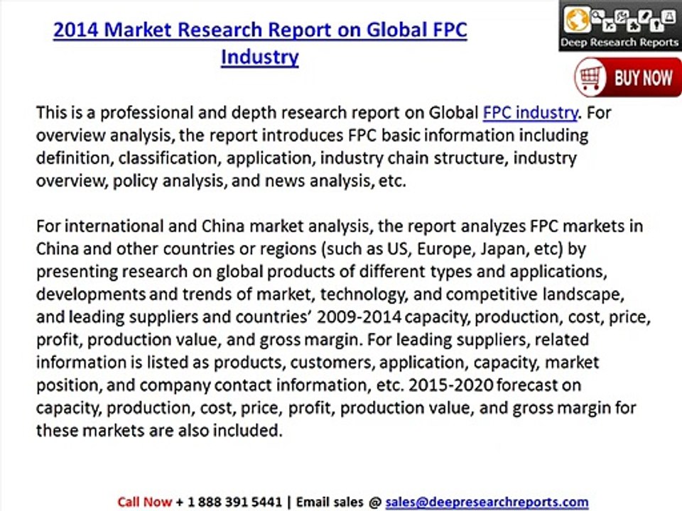 2014 Market Research Report on Global FPC Industry