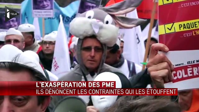 Les patrons de petites entreprises défilent à Paris