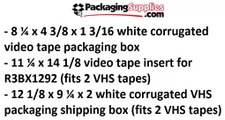 Video Tape Packaging