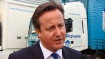 David Cameron discusses road proposals