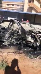 بوابة الوسط | انفجار سيارة مفخخة أمام مديرية أمن أجدابيا