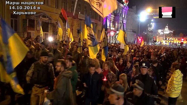 Марш нацистов УПА в Украине 14.10. 2014 года!