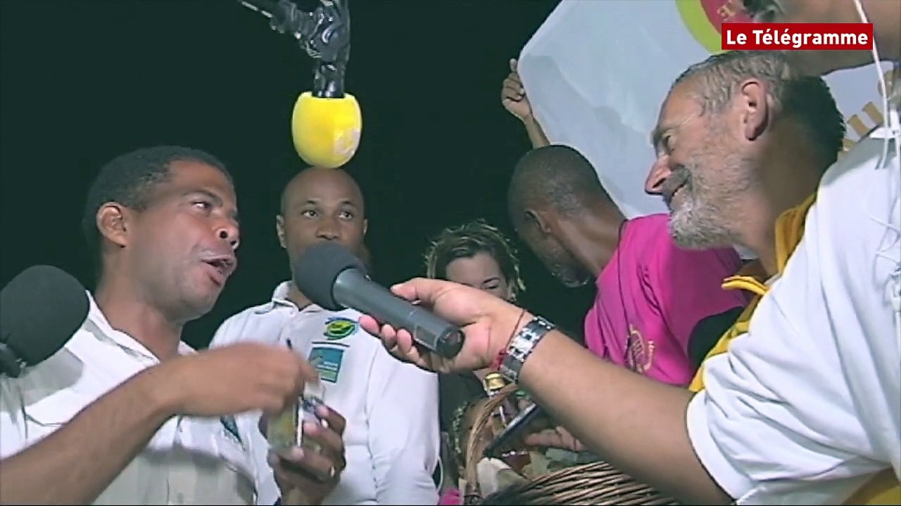 Route du Rhum. L'arrivée de Willy Bissainte sur Tradysion Gwadeloup