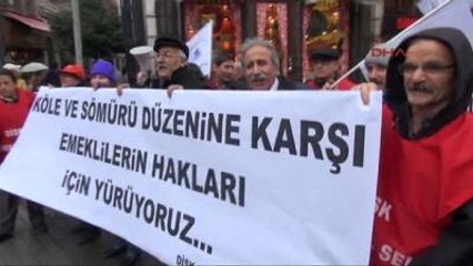 Emekli-Sen Üyelerinden Protesto Yürüyüşü