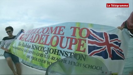 Route du Rhum. L'arrivée de Sir Robin Knox Johnston sur Grey Power