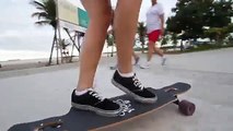 Une fille danse sur un longboard et c'est la classe...