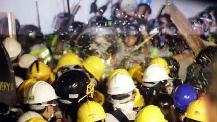 Protesters systematically charge police cordon: HK govt