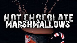 Marshmallows Splashing in Hot Chocolate in Slow Motion