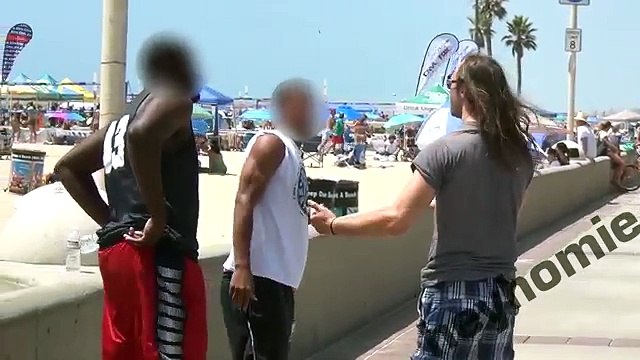 Guy Kissing Random Guys GOES WRONG at the Beach!
