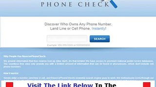 The Reverse Phone Check Real Reverse Phone Check Bonus + Discount