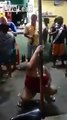 Large woman tries pole dancing
