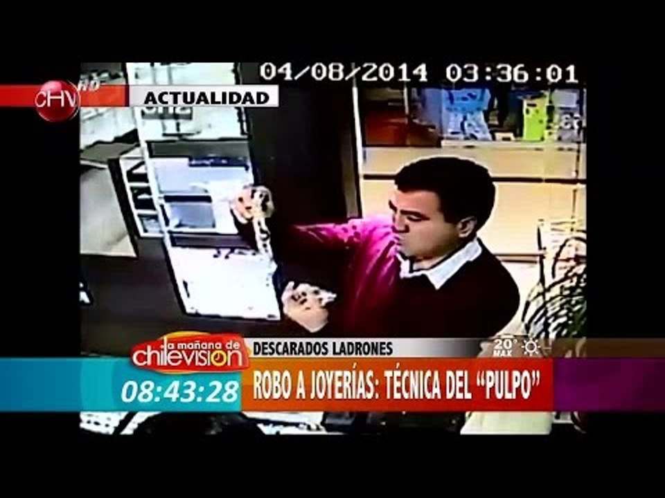 Descarados ladrones roban joyerías con la técnica del "Pulpo" - La Mañana de Chilevisión