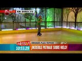 La fuerte caída de Rodrigo Gallina en una pista de hielo - Matinal de CHV 14/07