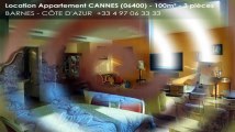 Location vacances - appartement - CANNES (06400) - 3 pièces - 100m²