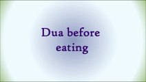 Dua before eating