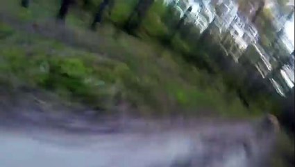 Un cycliste poursuivi par un ours