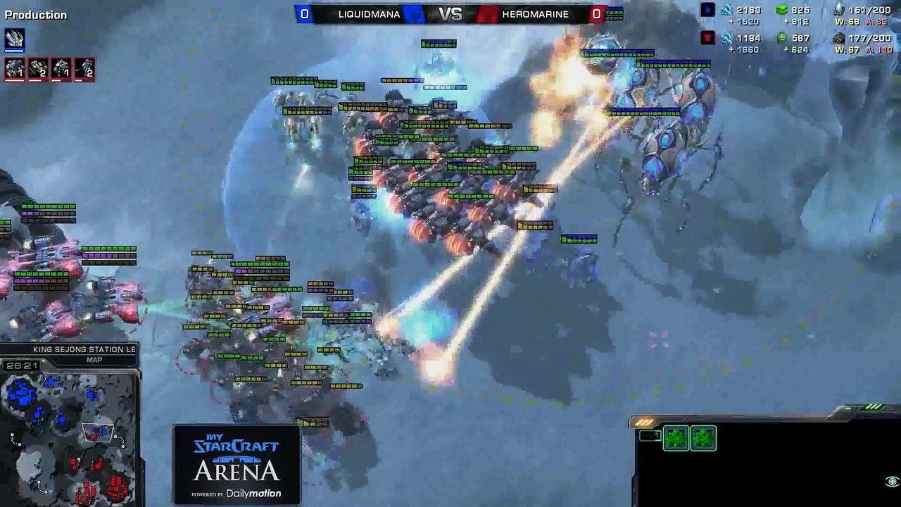 HeRoMaRinE (T) vs. MaNa (P) - MyStarCraft Arena #1 powered by Dailymotion StarCraft II Heart of the Swarm