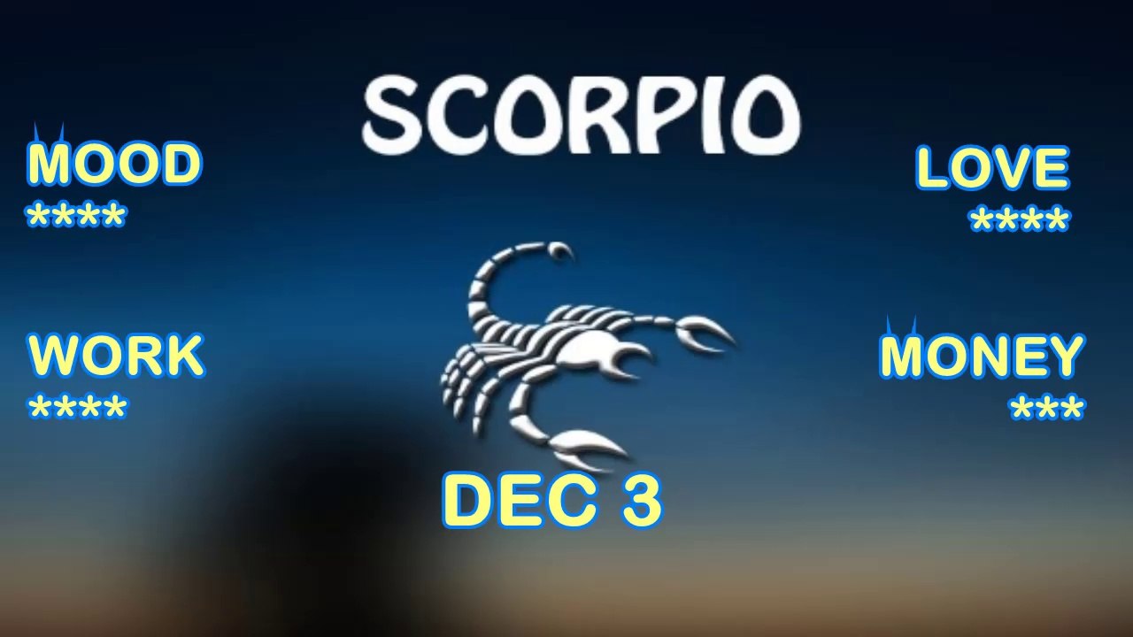 Scorpio Daily Horoscope December 3, 2014