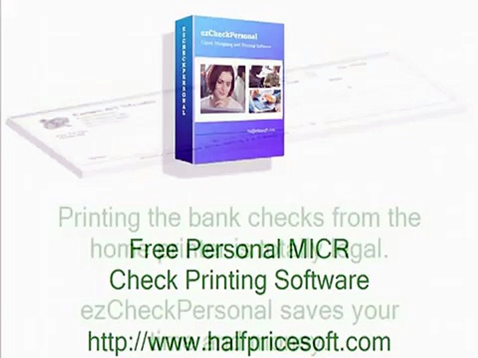 Print Checks In House With EzCheckPersonal Is Easy - Halfpricesoft