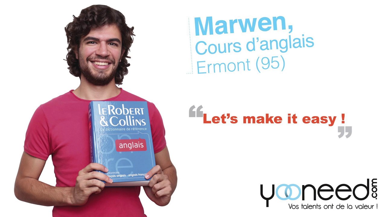 Cours d'anglais à Ermont (Val d'Oise_95120)   avec Marwen - Yooneed