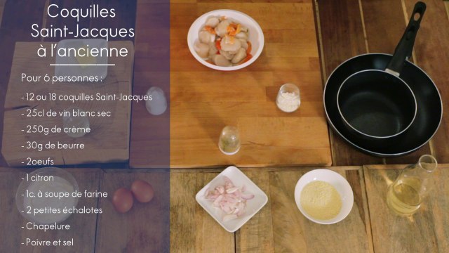 Recette - Les coquilles Saint-Jacques à l’ancienne