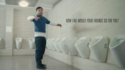 How far would your friends go for you Toilet.