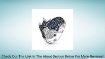 Bling Jewelry Blue Simulated Sapphire CZ Koi Fish Cocktail Ring Rhodium Plated Review