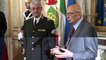 Roma -  Napolitano con gli Allievi degli Istituti di formazione dei Vigili del Fuoco (01.12.14)