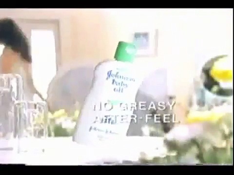 Jonhson's Baby Oil Classic TV Ad  Early 90's