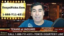 Jacksonville Jaguars vs. Houston Texans Free Pick Prediction NFL Pro Football Odds Preview 12-7-2014